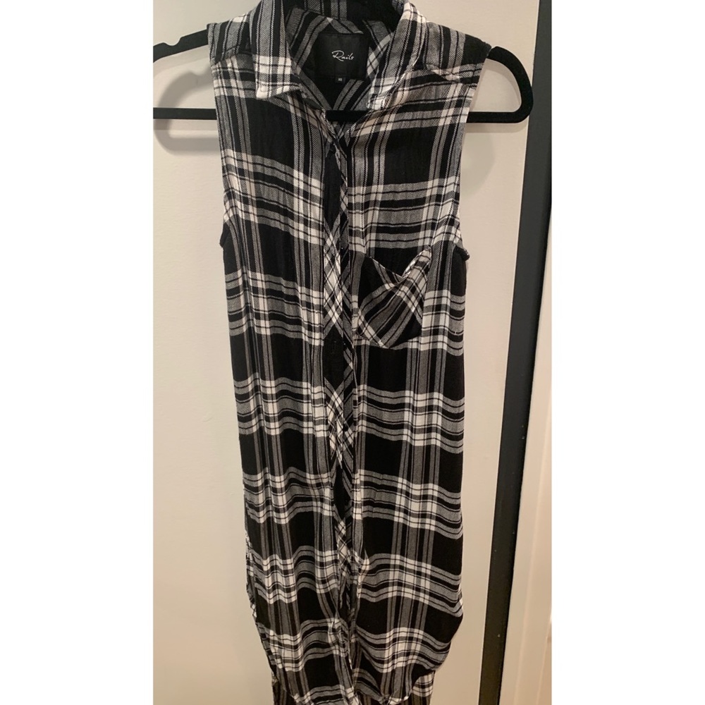 Rails Jordyn Plaid Tunic with Side Slits